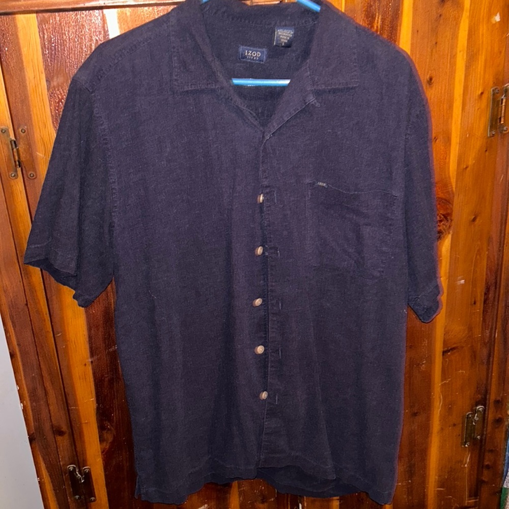 Men’s Linen/Rayon Button Down Shirt